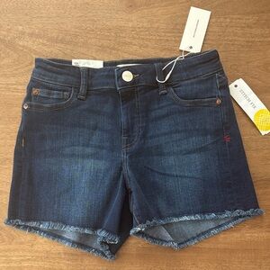Warp + Weft Dark Blue Jean Shorts